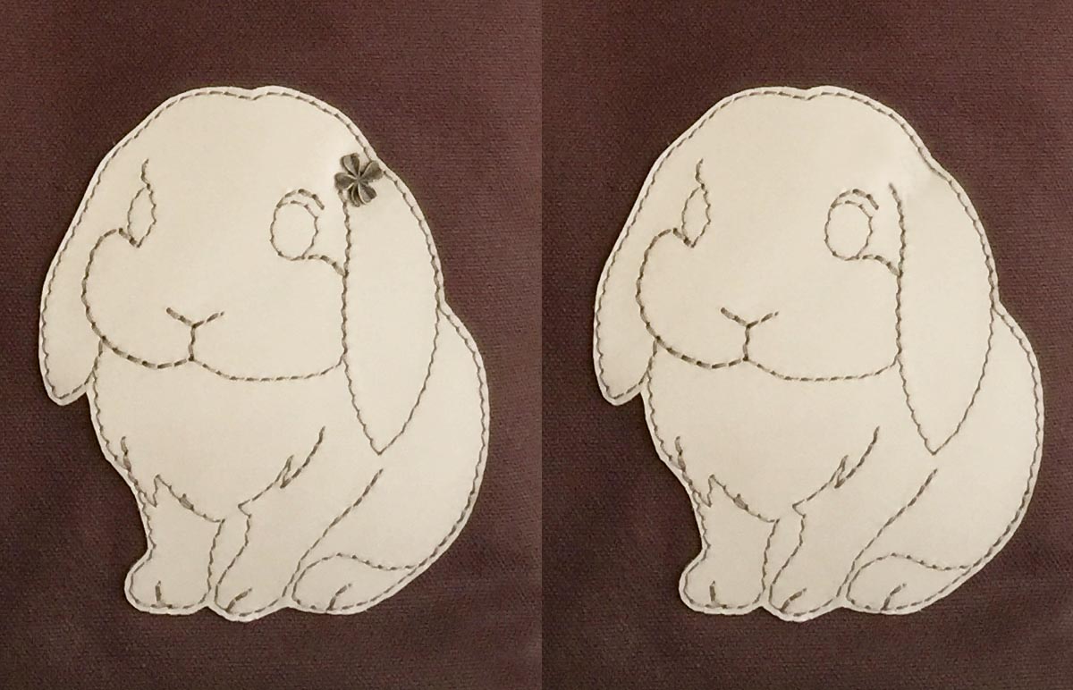 スクエアショルダーたれ耳うさぎ