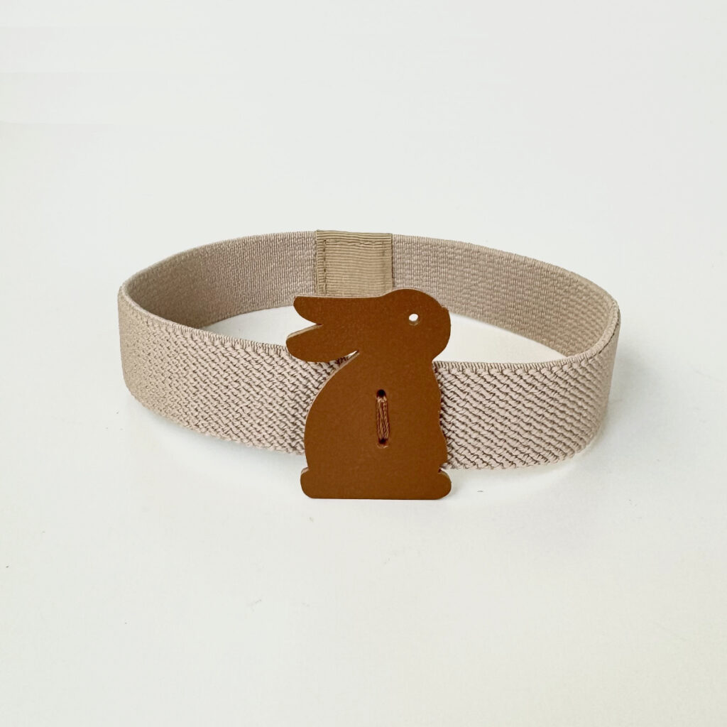 たち耳うさぎのランチベルトL（サンド×茶） - うさぎのバッグ工房 RABBIT MOTIF(ラビットモチーフ)