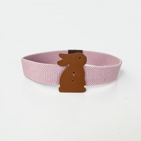 たち耳うさぎのランチベルトL（ローズ×茶）