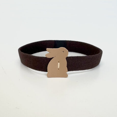 たち耳うさぎのランチベルトL（焦茶×ベージュ）