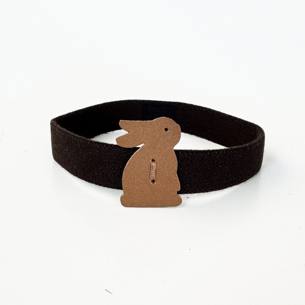 たち耳うさぎのランチベルトL（焦茶×茶） - うさぎのバッグ工房 RABBIT MOTIF(ラビットモチーフ)