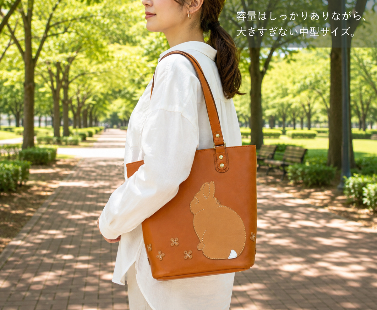 本革バケツ型ショルダートート